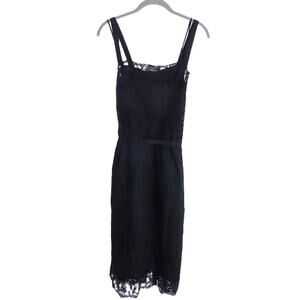 NWT J Crew Lace Black Dress Regenerative Cotton